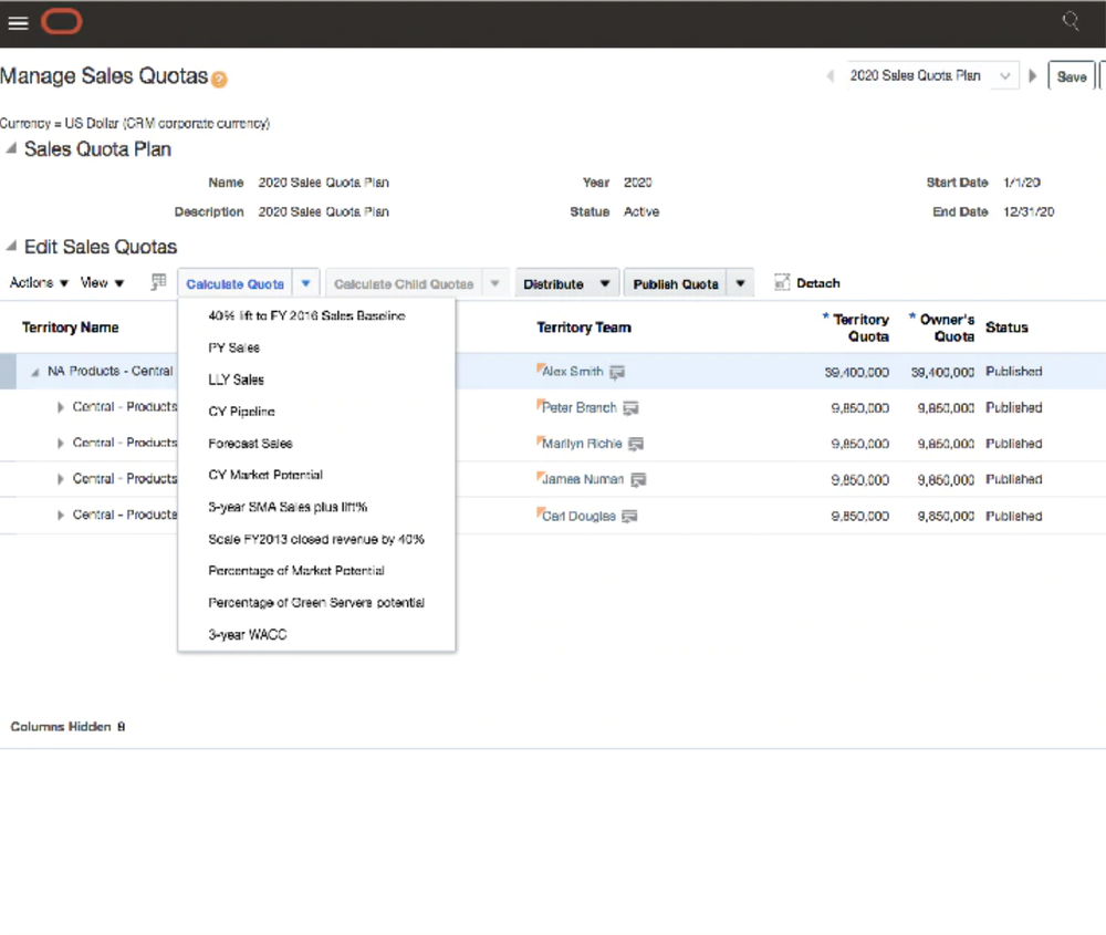 Oracle Sales Performance Management Screenshot 1