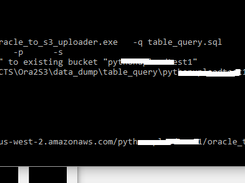 Oracle-to-S3 data uploader Screenshot 1