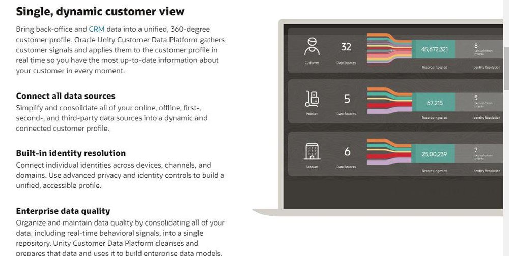 Oracle Unity Customer Data Platform Screenshot 1