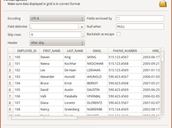 Data import wizard (from CSV)