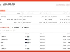 Orb's Solana block explorer page