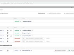 Automatic patent and trademark data updates