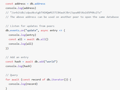 OrbitDB Screenshot 1