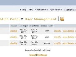 Admin Panel - User Management