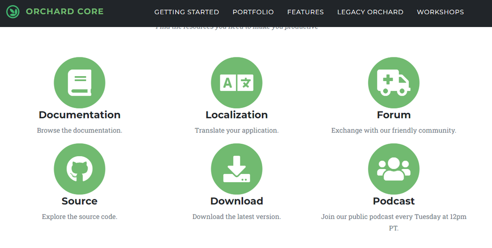 Orchard Core Screenshot 1