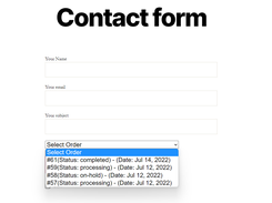 Order Dropdown Woocommerce For Contact  Screenshot 4