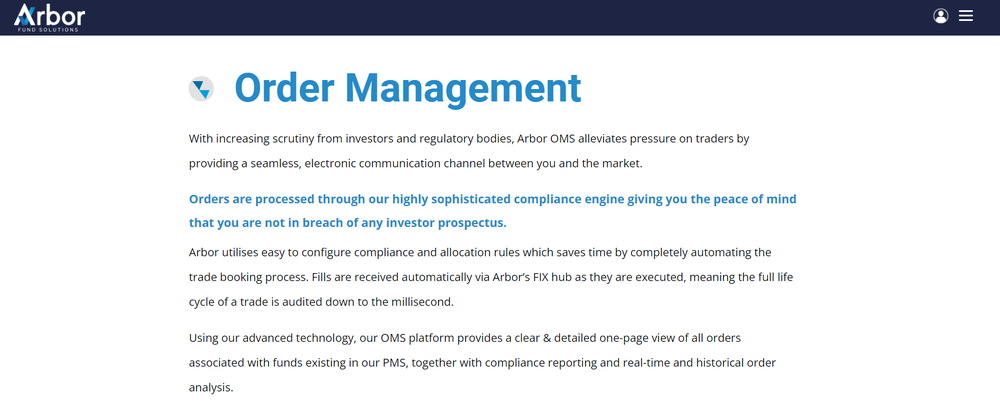 Arbor Order Management Screenshot 1