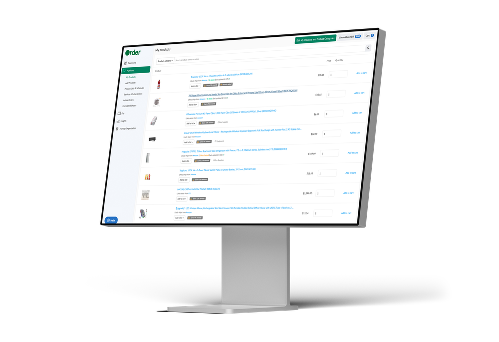 Purchase everything in one place: Order.co makes it easy for businesses to automatically place and manage every order in one centralized location. No more complicated workflows, scattered spreadsheets, or uncertainty about your purchasing.