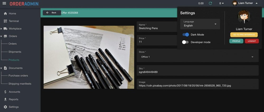 Orderadmin Screenshot 1