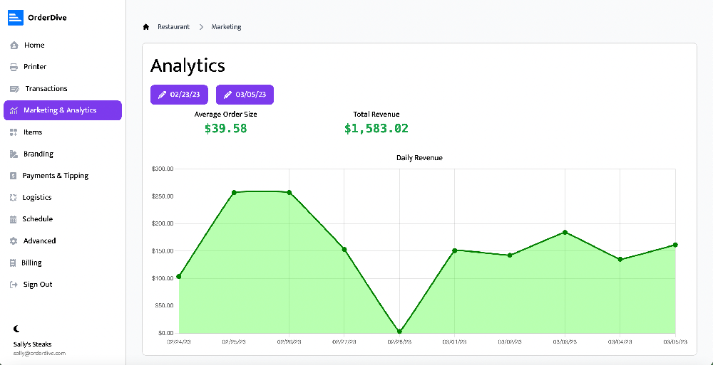 OrderDive Direct Screenshot 1