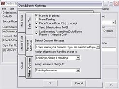 QuickBooks options (other tab)