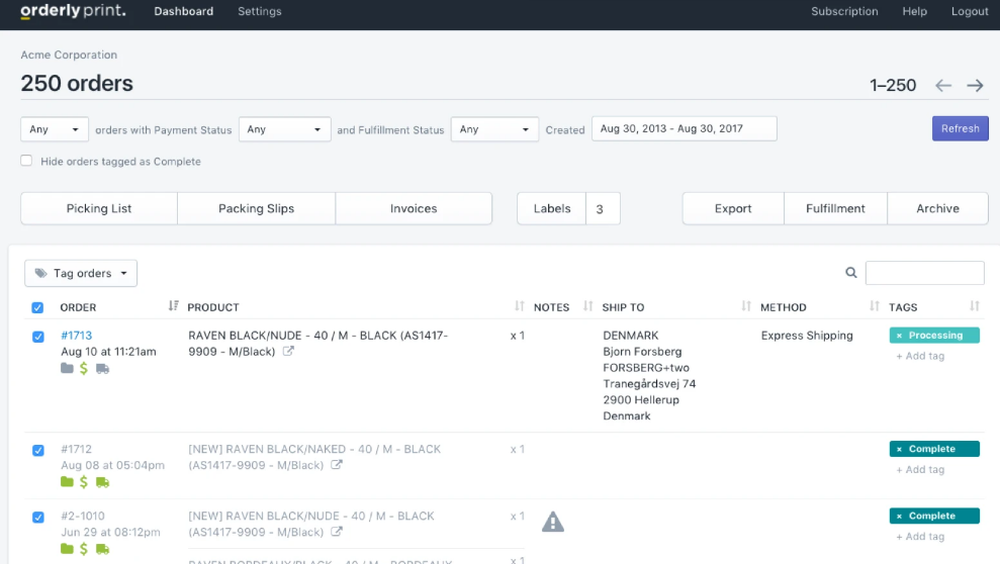 OrderlyPrint Screenshot 1