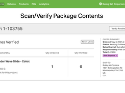 Reduce packing errors using a barcode scanner and our Scan/Verify Package Contents module