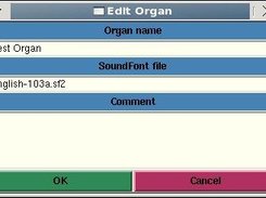 The Edit Organ dialog.