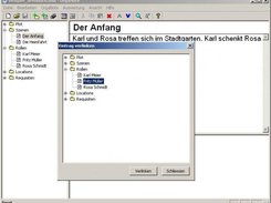 Arbitrary links can be created between the entries.