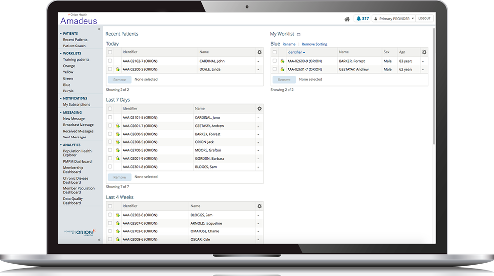 Amadeus Digital Care Record Screenshot 1