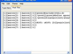 This is how the c code is formatted