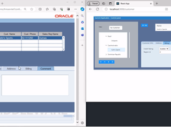 Migrated sample application - Oracle Forms on the left and Ormit open Java on the right.