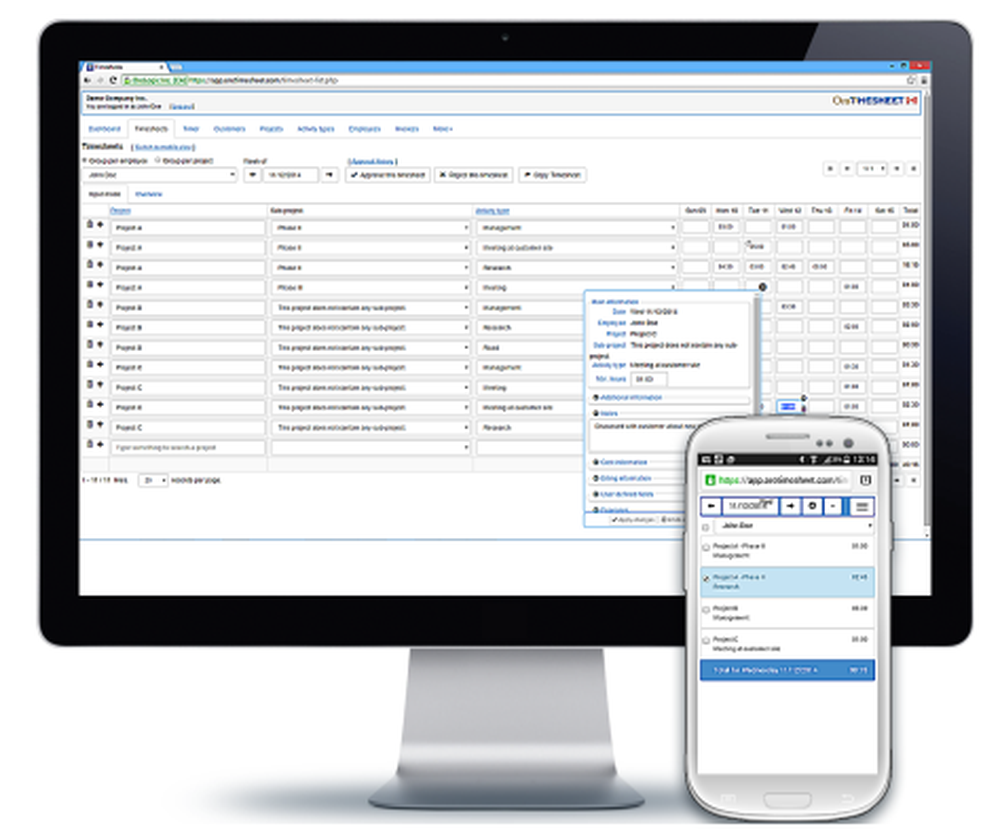 OroTimesheet Screenshot 1