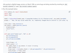 Orpheus TTS Screenshot 1