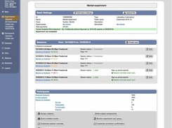 Admin Area: Experiment overview