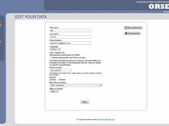 Public Area: Participant profile form