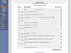Admin Area: Query tool to assign participants to experiment