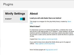 Settings page