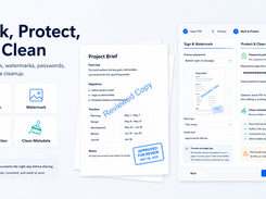 Finish PDFs before sharing with visual stamps, watermarks, password protection, and metadata cleanup. Osenpa PDF Tools creates separate protected copies so your original documents stay safe.