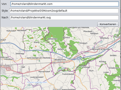 OSM2SVG Gui to convert OSM Files to SVG