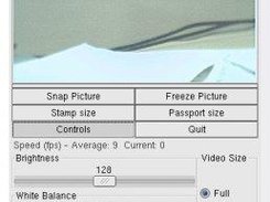 Controls of the WebCam software