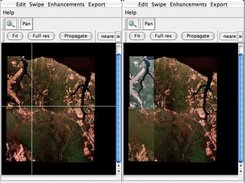 Before and after Histogram matching