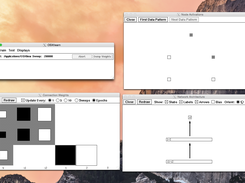 OSXtlearn - Main window, Node activations, Connection weights, and Network architecture
