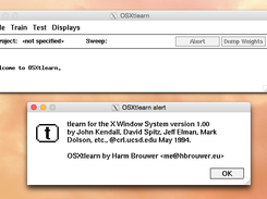 OSXtlearn - Main window and About window