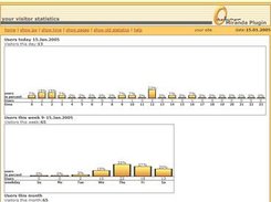 statistic of visitor at a day, in a week, in a month