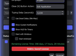 Configure language, delays, notifications, and startup options