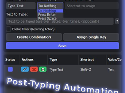 Choose an action to perform immediately after text is typed