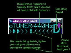 Explanation of how to use oTuner Open Source Guitar Tuner