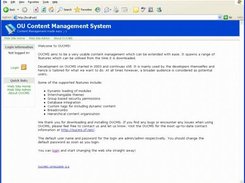 Content is all dynamic. Home page with the 'admin' theme.