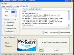 HP Procurve switch NAC (Network Access Control) Command Line Interface