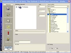 Outlook2Unix Main Screenshot
