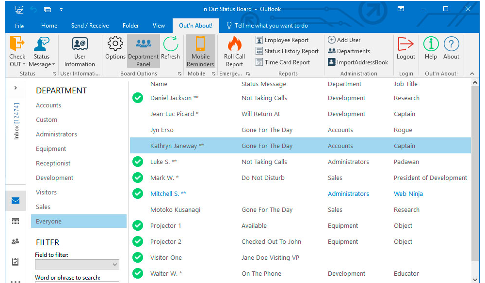 Out'n About! For Outlook Screenshot 1