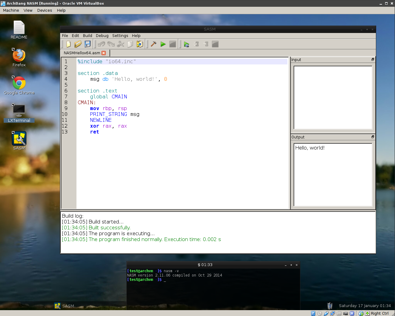 NASM screenshot