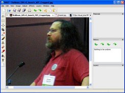 OVAT version 0.2.0 Alpha, showing a pic of Richard Stallman