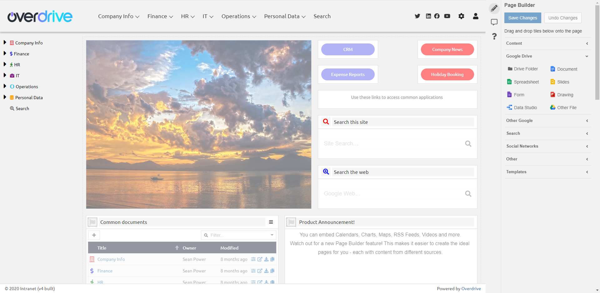Use Page Builder to create pages by simply dragging and dropping content tiles.