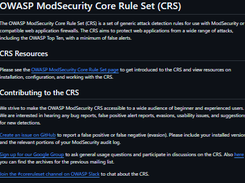 OWASP ModSecurity CRS Screenshot 1