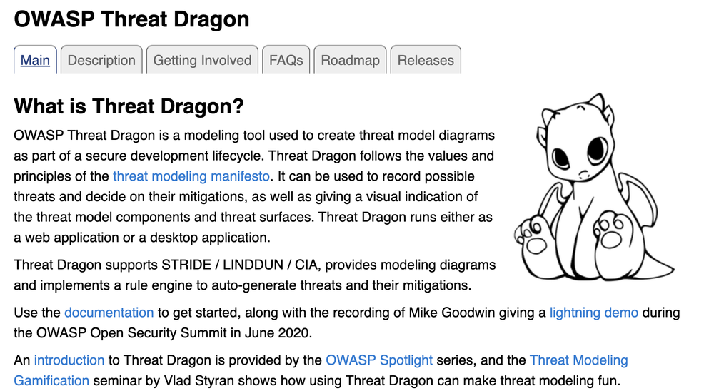 OWASP Threat Dragon Screenshot 1