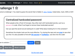 OWASP WrongSecrets Screenshot 1