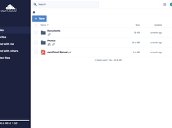 ownCloud web interface