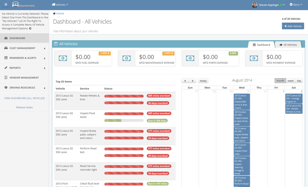 OwnersiteForFleets-Dashboard